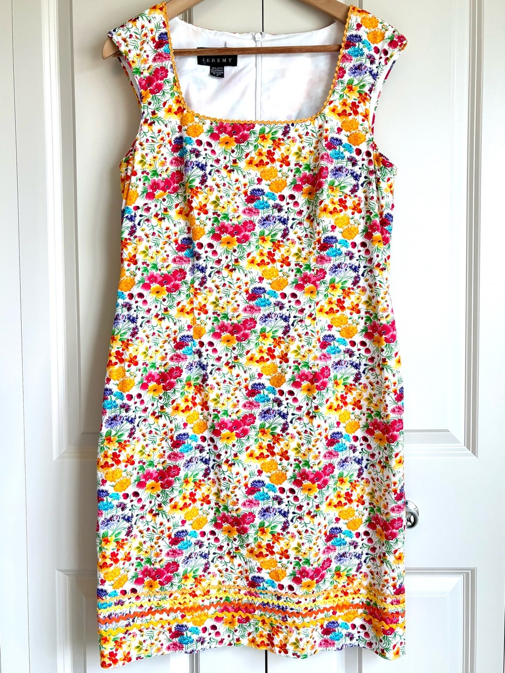 Spenser Jeremy Colorful Floral Cotton Dress | Garden Party Sundress | Size 10